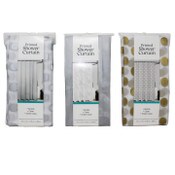 Wholesale - 70" X 72" Peva Printed Shower Curtain, 3 asst colors, UPC: 810002208096